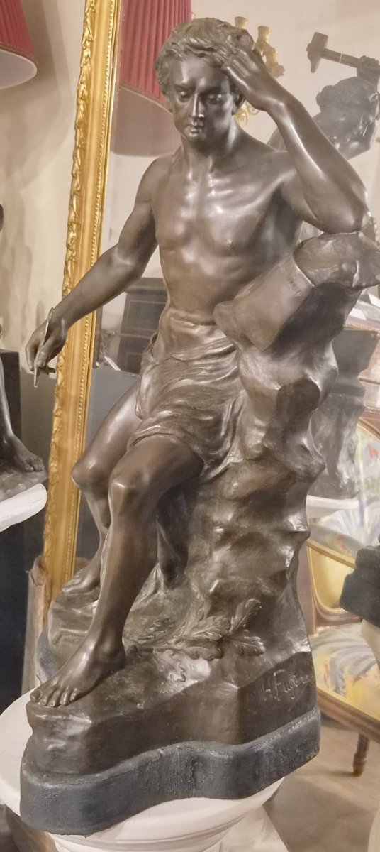 Grand bronze le penseur (H FUGERE )