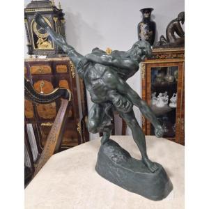 Grand bronze les lutteurs ( JEF LAMBEAUX 1852-1908)