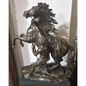 Grand bronze Chevaux de Marly de Guillaume COUSTOU