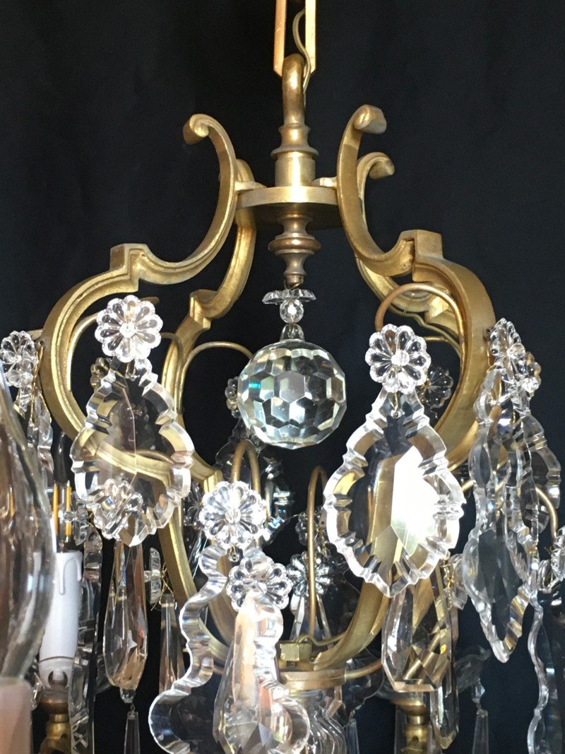 Lustre Cage à Pampilles à 8 Feux-photo-3