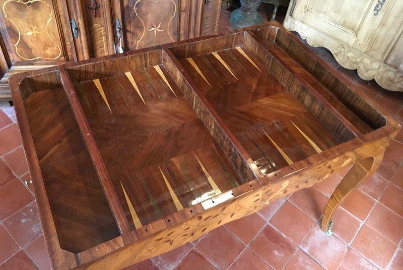 18th Century Inlaid Or Trictrac Game Table-photo-2