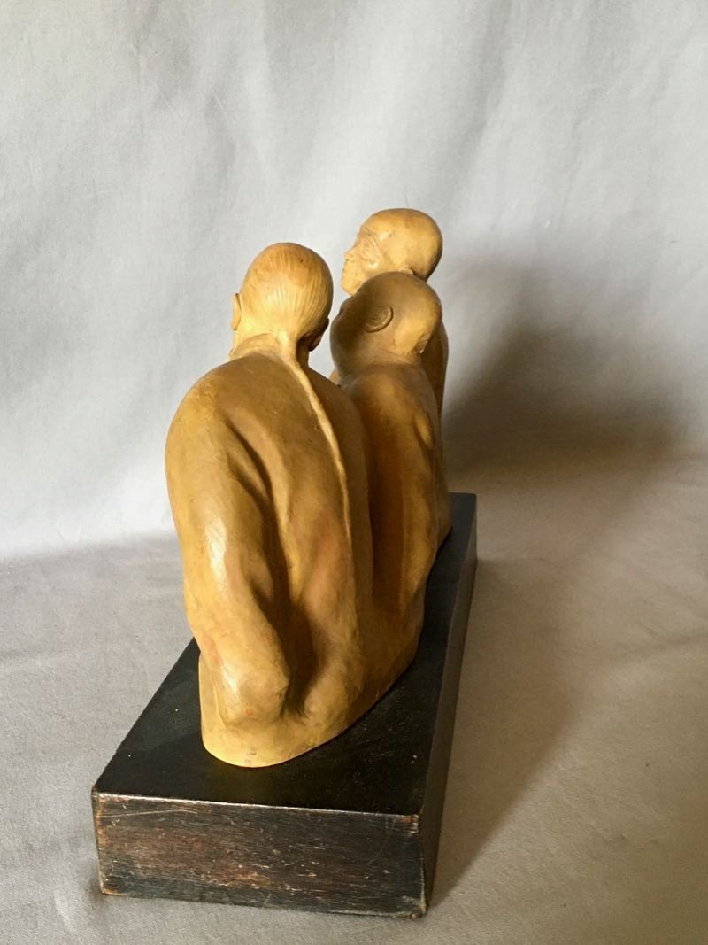 Terracotta Signed Gaston Hauchecorne-photo-3