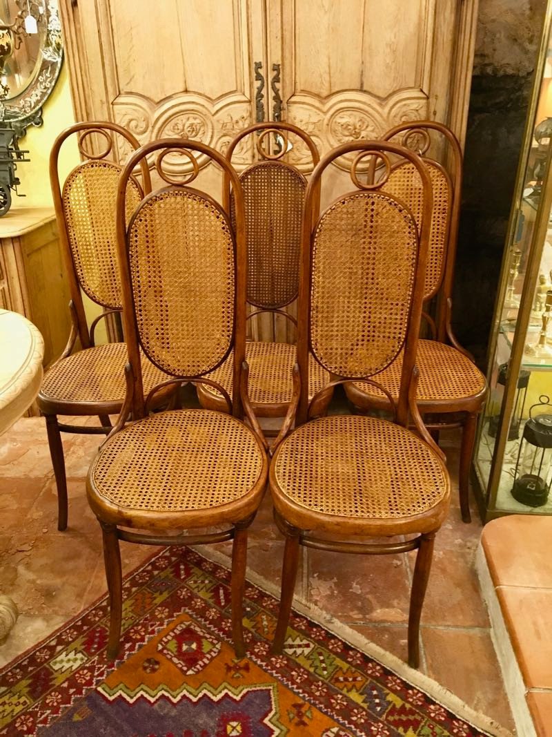Five Thonet Chairs Number 17-photo-4