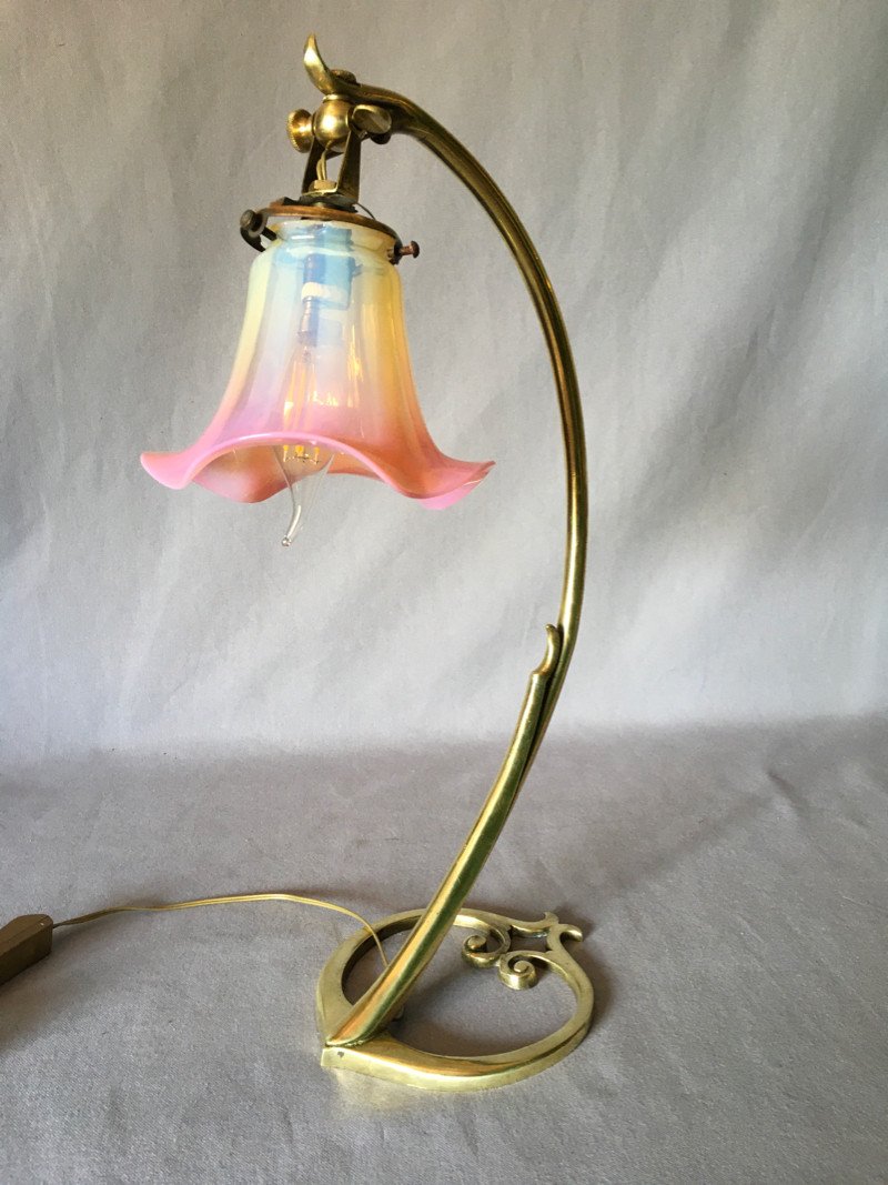 Large Art Nouveau Heart Lamp / Sconce-photo-2