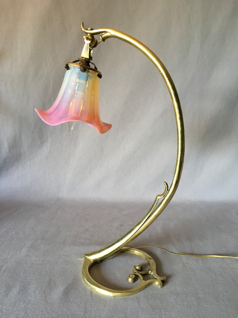 Large Art Nouveau Heart Lamp / Sconce-photo-3