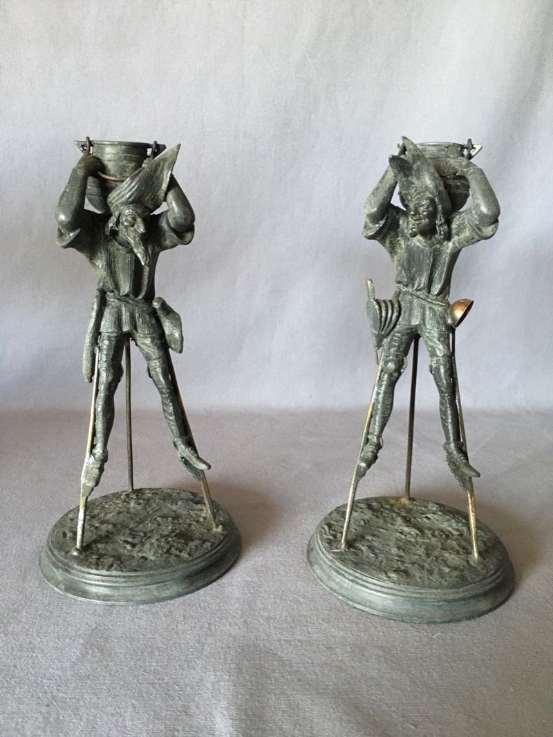 Pair Of Candlesticks Cooks Late Nineteenth