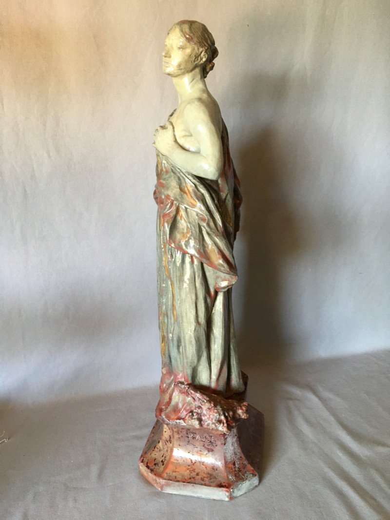 P. Aubé And E. Muller Art Nouveau Sculpture Farewell To Dreams-photo-4