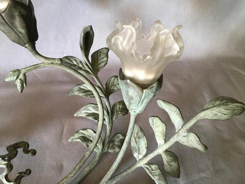 Pair Of Large Art Nouveau Sconces-photo-3