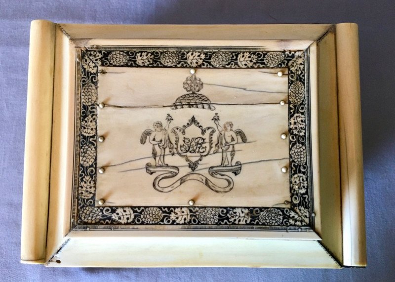 Anglo Indian Sewing Box In Ivory 19th Century-photo-3