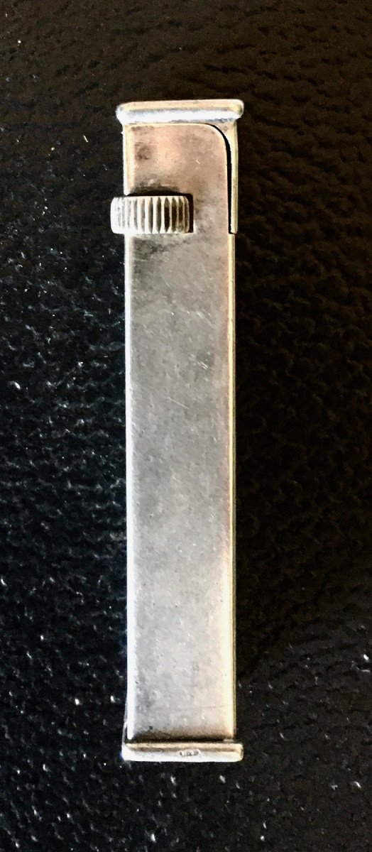 Briquet Dunhill Licence Cartier En Métal Argenté-photo-4