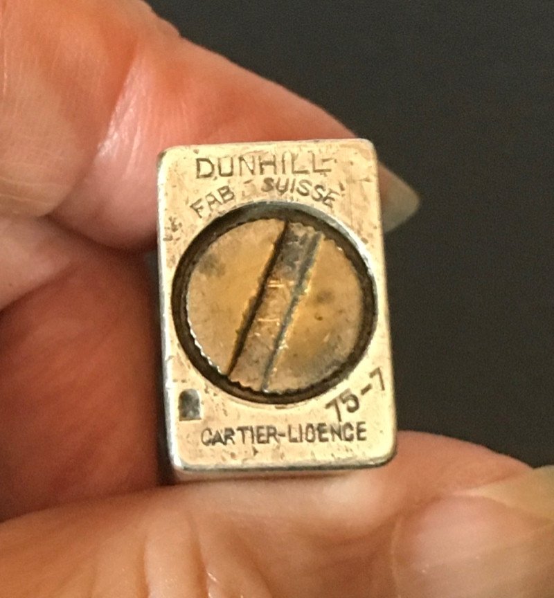 Briquet Dunhill Licence Cartier En Métal Argenté-photo-3
