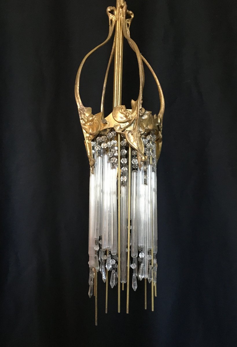 LUSTRE ART NOUVEAU GUIMARD-photo-2