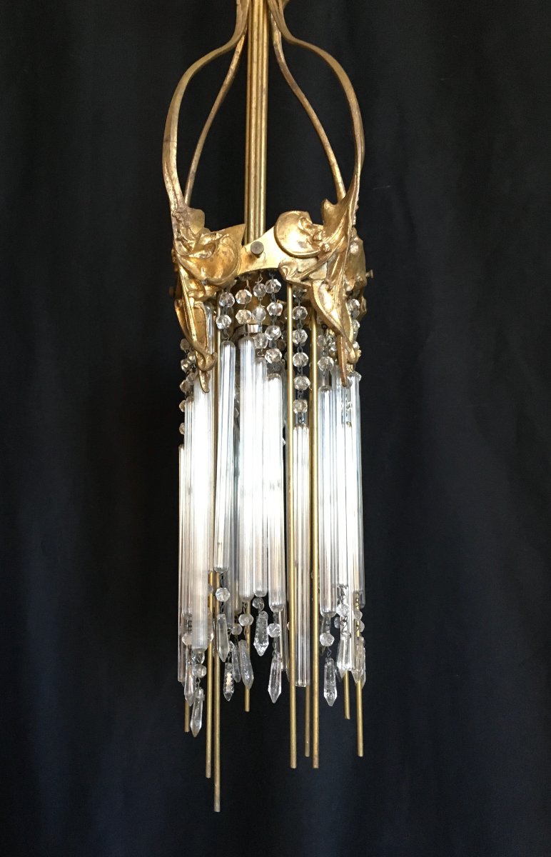LUSTRE ART NOUVEAU GUIMARD-photo-3