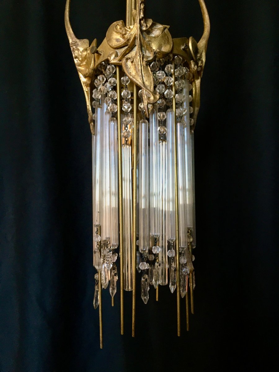 LUSTRE ART NOUVEAU GUIMARD-photo-4