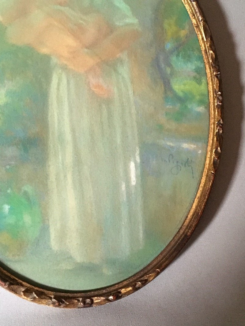 PASTEL MATERNITÉ SIGNÉ MARCEL POGGIOLI-photo-4