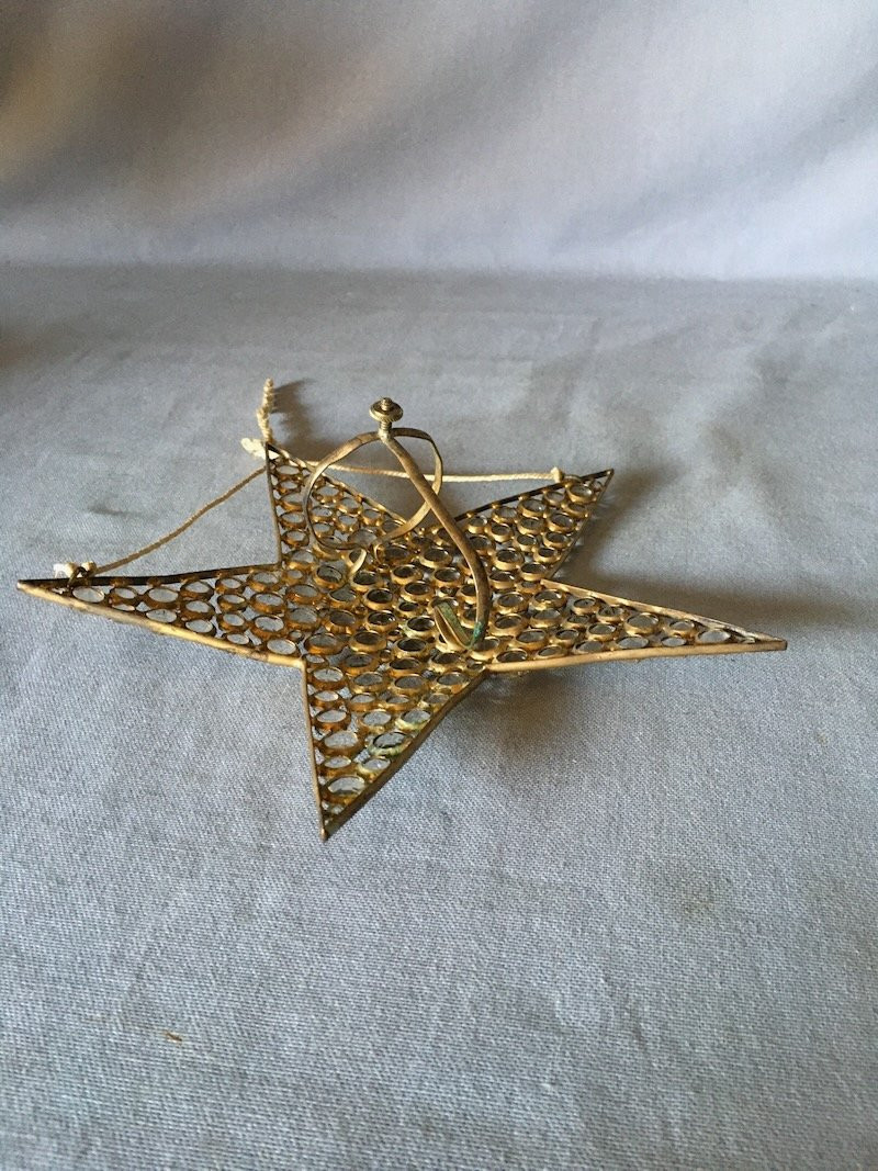 Etoile de Noël en laiton et cristal-photo-2