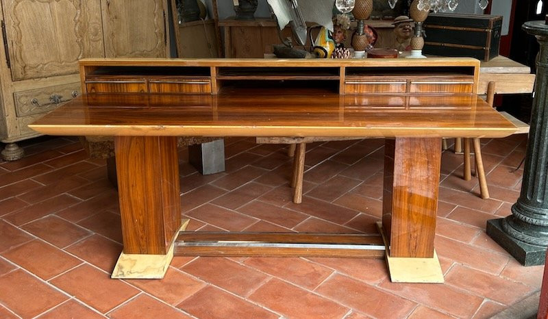 GRAND BUREAU VINTAGE ANNÉES 70 DESIGN ITALIEN-photo-2