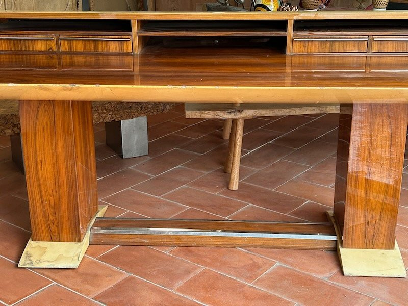 GRAND BUREAU VINTAGE ANNÉES 70 DESIGN ITALIEN-photo-4