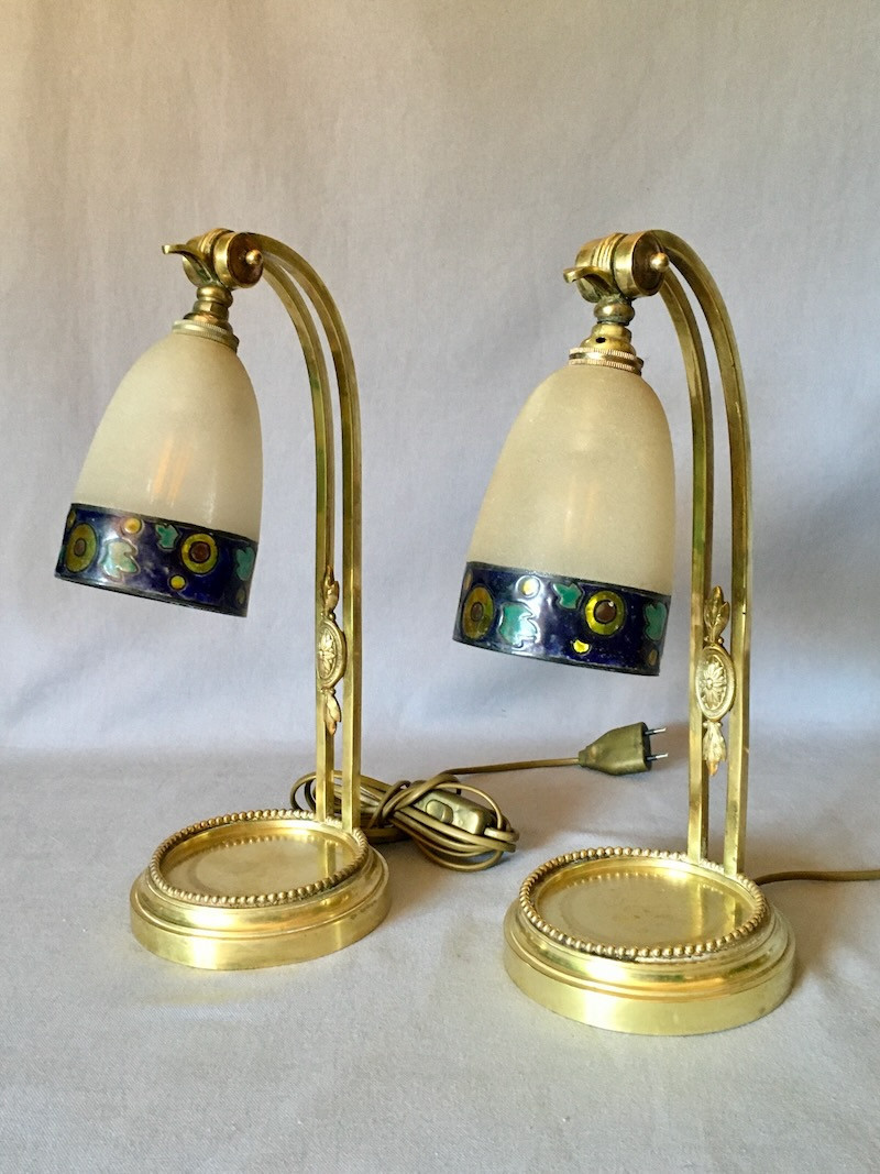 PAIRE DE LAMPES DE CHEVET ART DECO