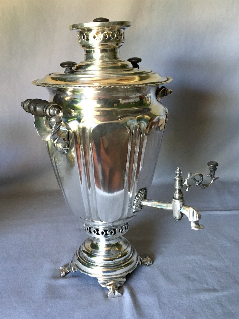 SAMOVAR FOMINA EN METAL ARGENTÉ