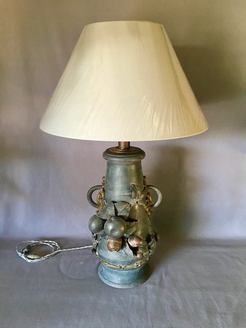 GRANDE LAMPE EN ZINC 