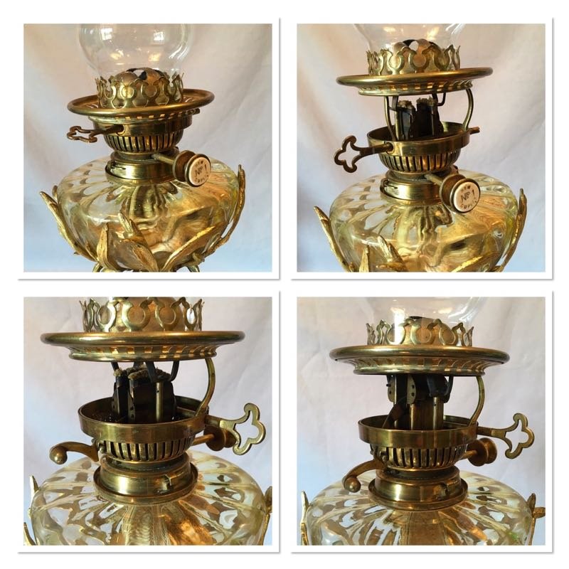 Large Bronze Oil Lamp-photo-2