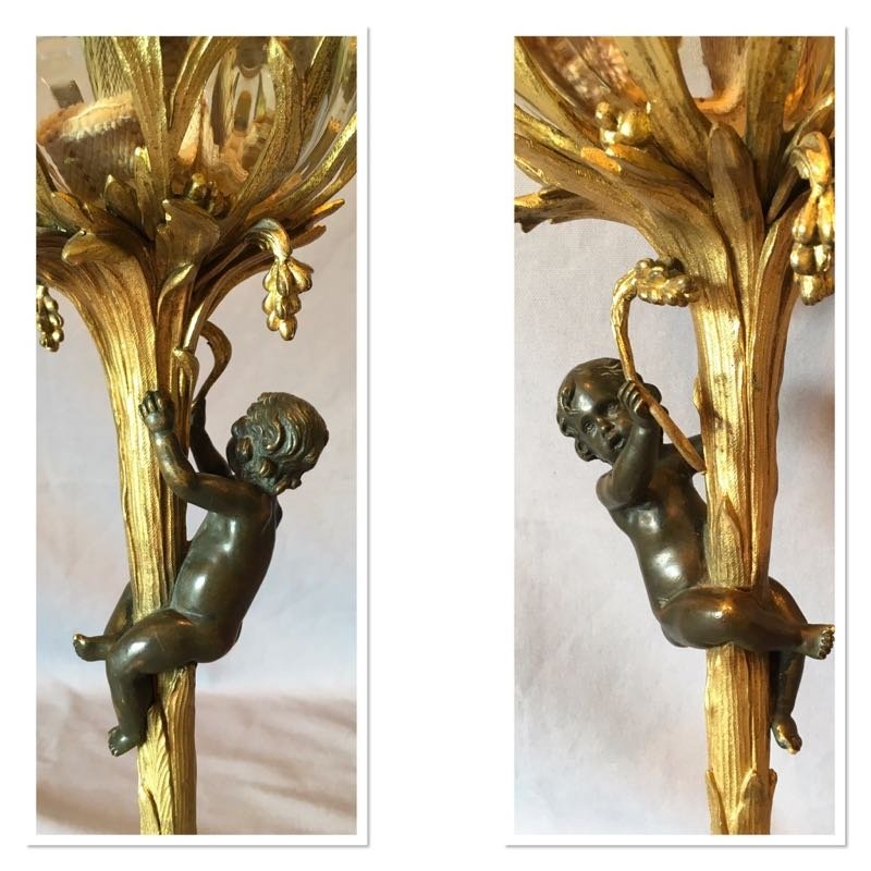 Large Bronze Oil Lamp-photo-3