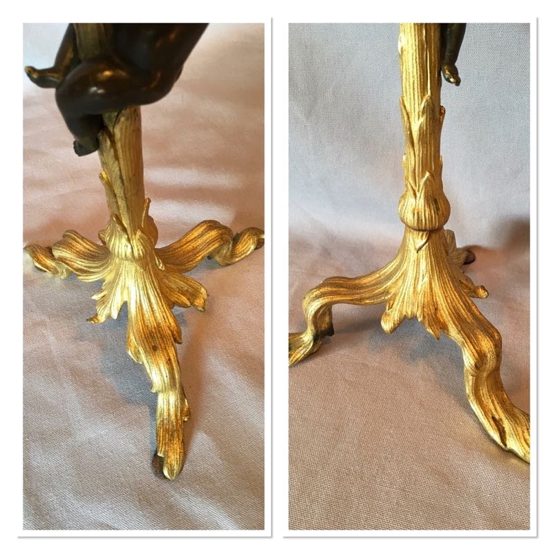 Large Bronze Oil Lamp-photo-4