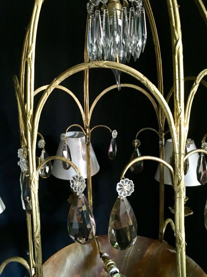 Large Chandelier 1920 Cage Shaped-photo-3