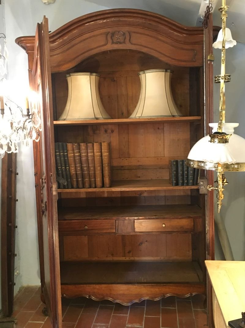 18th C Walnut Armoire Louis XV Style-photo-2