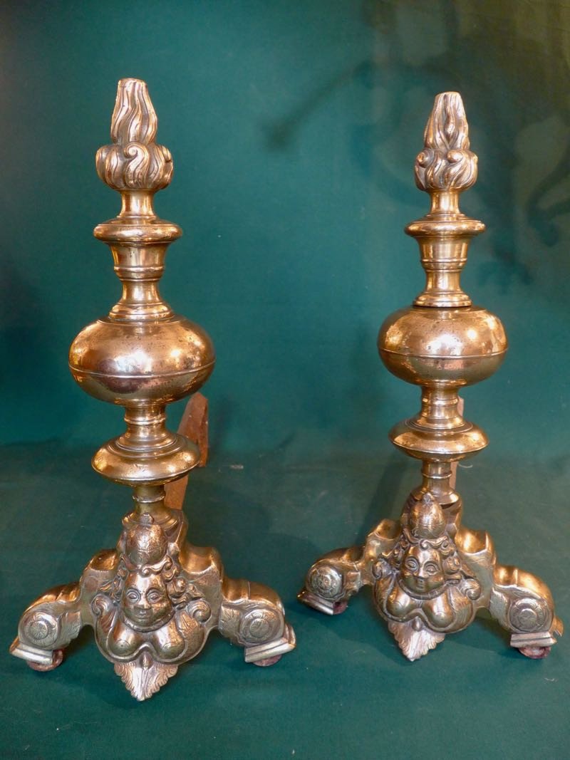 Large Pair Of 18th Century Firedogs-photo-3