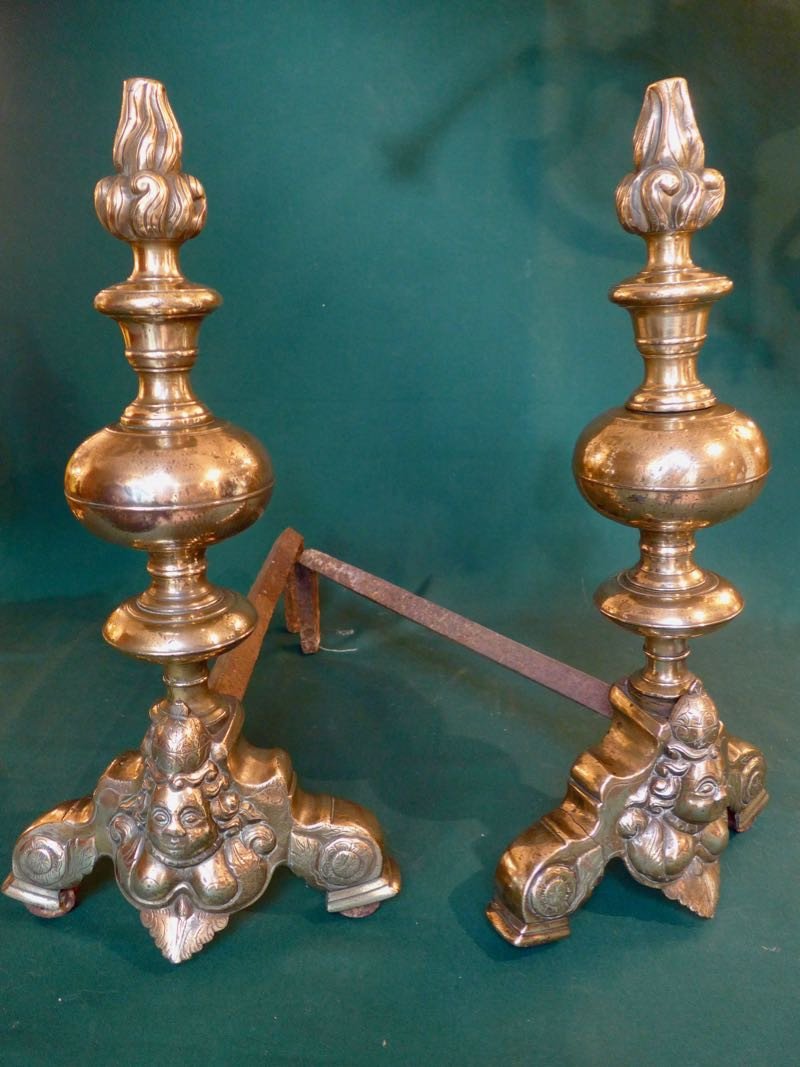 Large Pair Of 18th Century Firedogs-photo-4