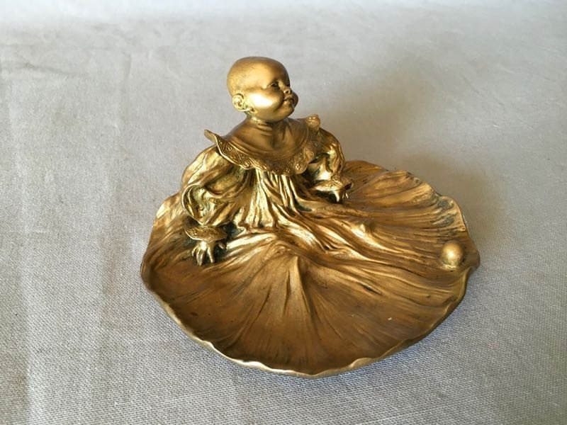 Inkwell In Bronze Signed Louchet-photo-2