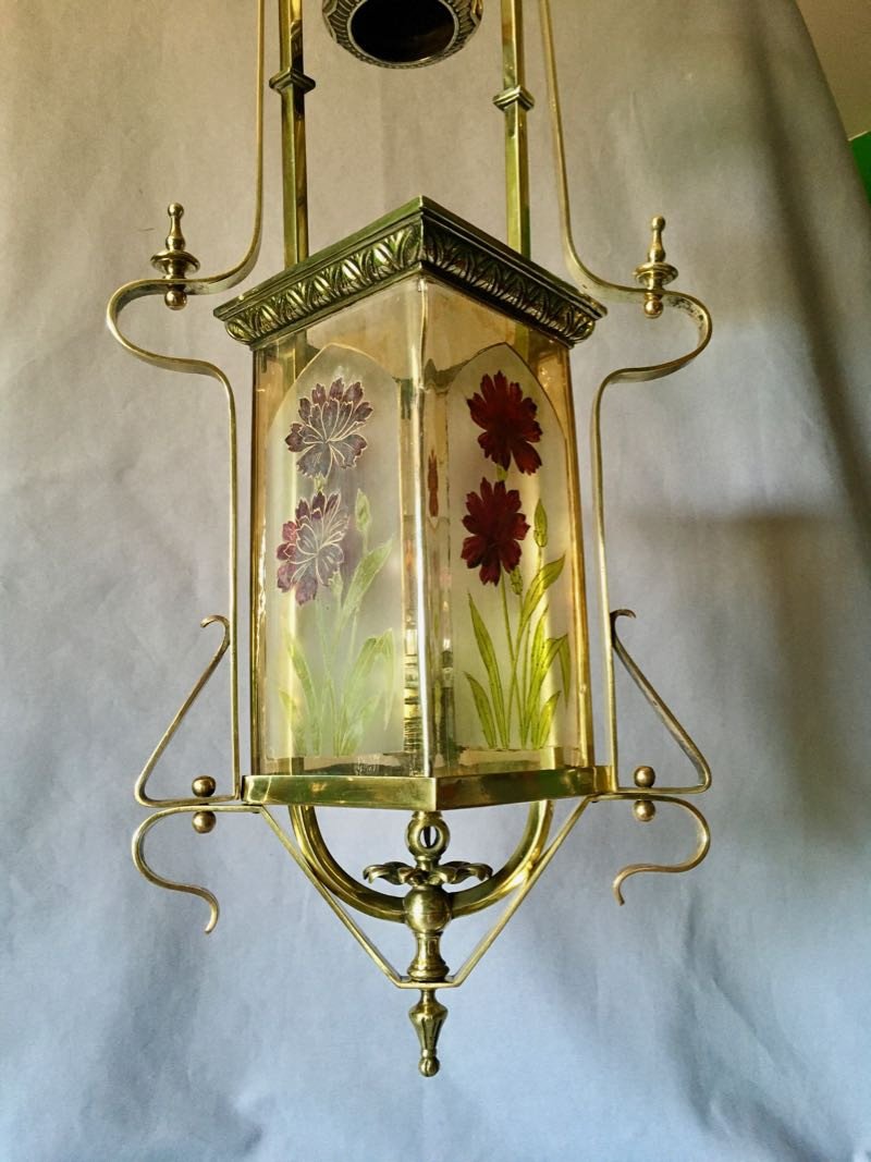 Lustre De Hall Art Nouveau-photo-2