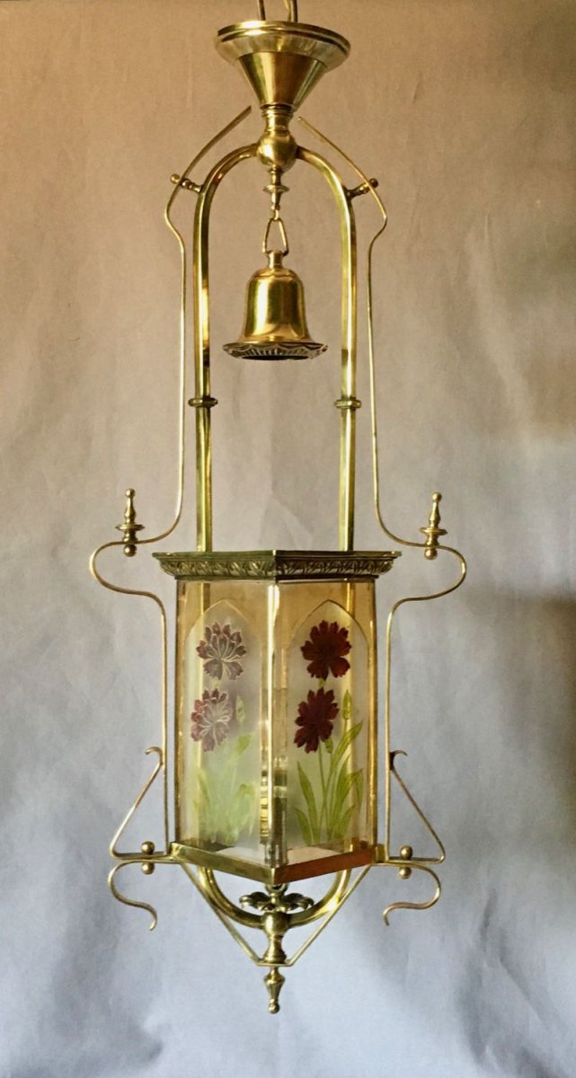 Lustre De Hall Art Nouveau-photo-3