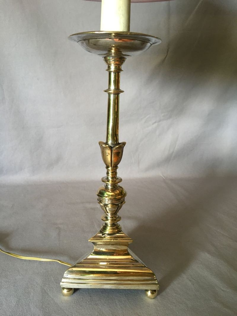 19th Century Silver Plated Torch Mounted As A Lamp-photo-3