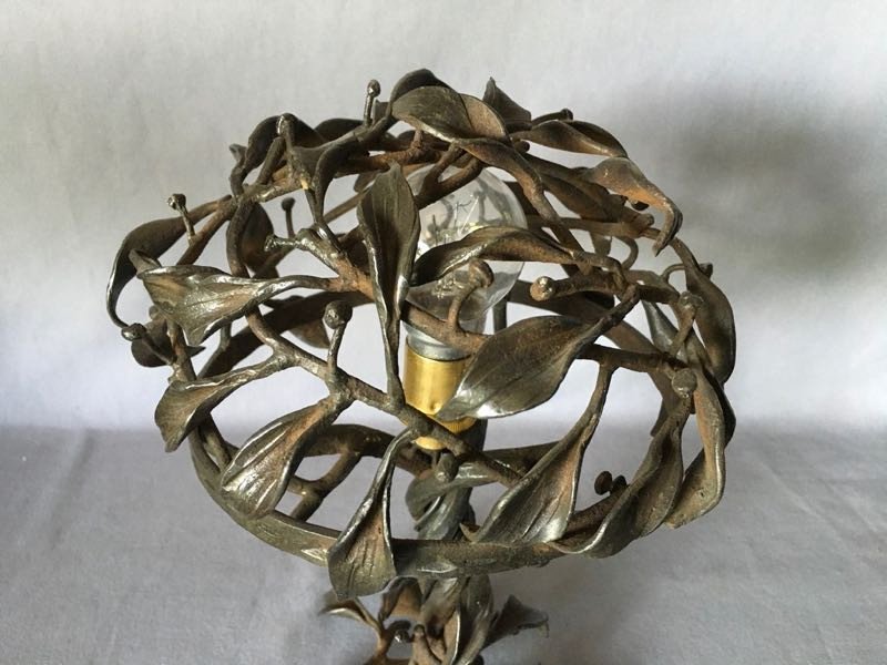 Art Nouveau Wrought Iron Lamp-photo-1