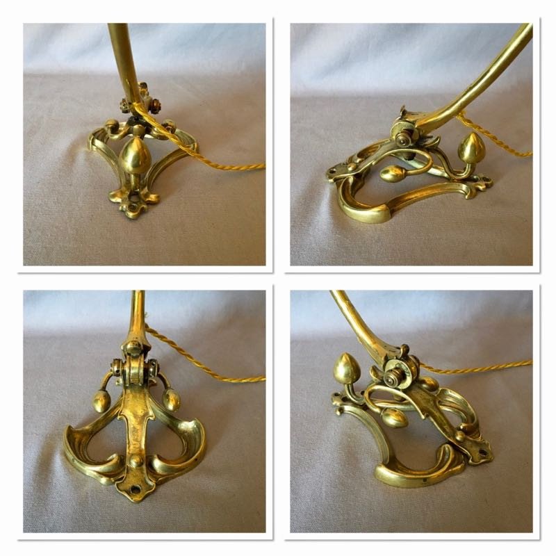 Lampe Art Nouveau Verrerie Ouraline-photo-3