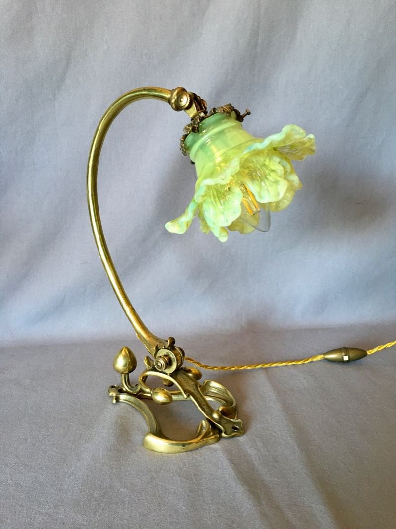 Lampe Art Nouveau Verrerie Ouraline-photo-4