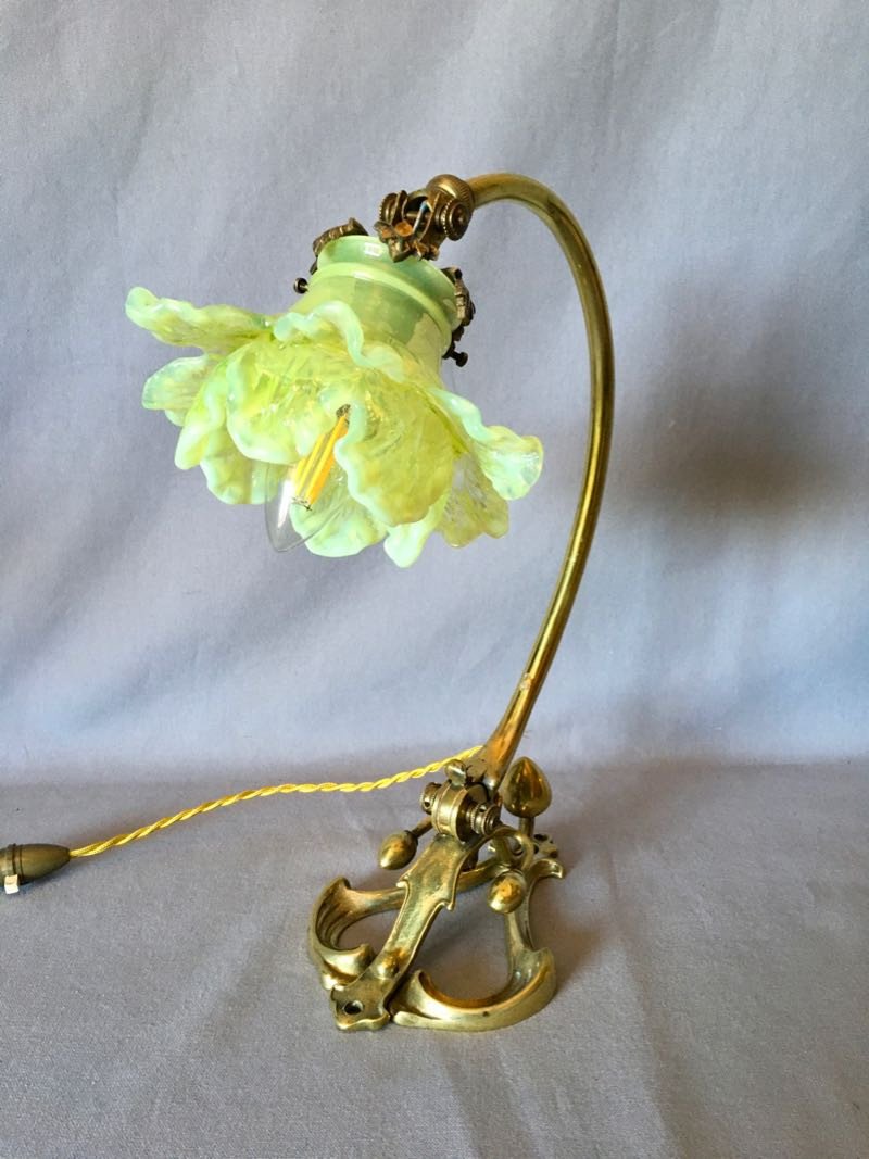 Lampe Art Nouveau Verrerie Ouraline-photo-1