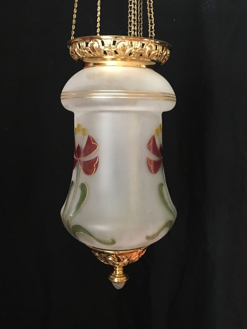Art Nouveau Lantern Candle Holder-photo-2