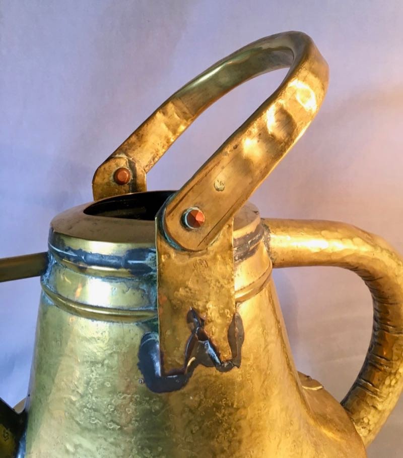 Large 19th Century Brass Watering Can-photo-1