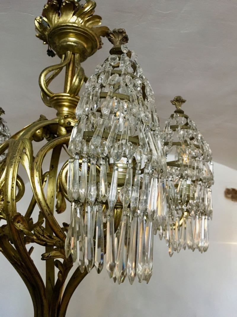 1900 Rocaille Style Chandelier-photo-2