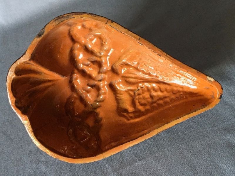Glazed Terracotta Mold Alsatian Folk Art-photo-3