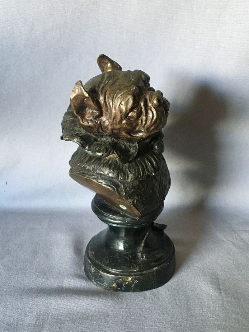 Bronze Humoristique Bouledogue XIXe-photo-1