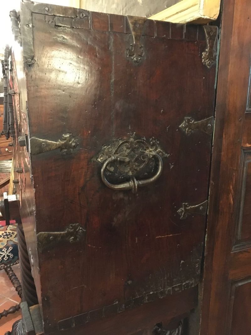 Spanish Cabinet Called Bargueño In 17th Century Walnut-photo-4