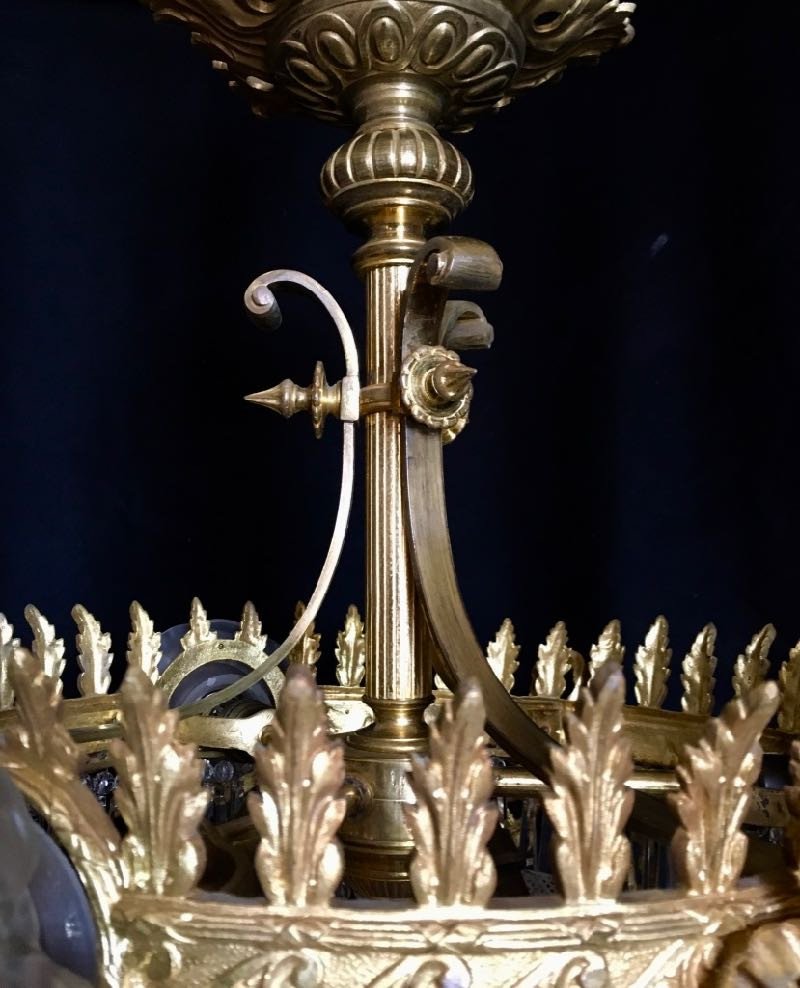 Lustre Couronne A Pampilles-photo-3