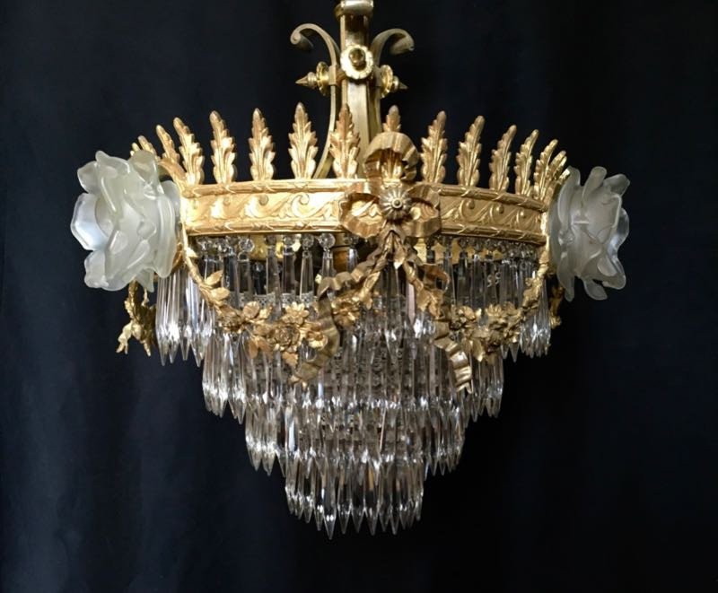 Lustre Couronne A Pampilles-photo-1