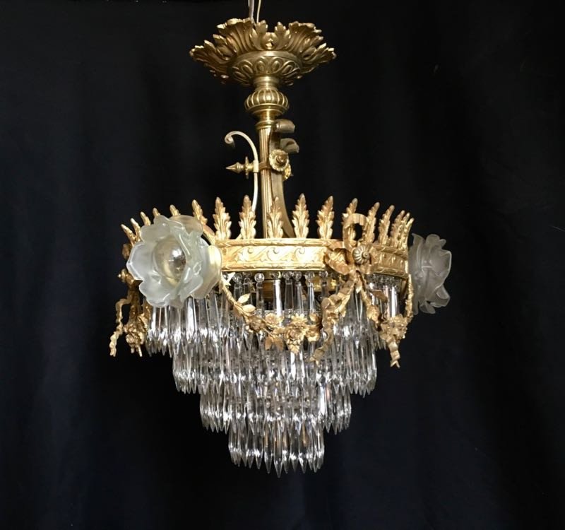 Lustre Couronne A Pampilles