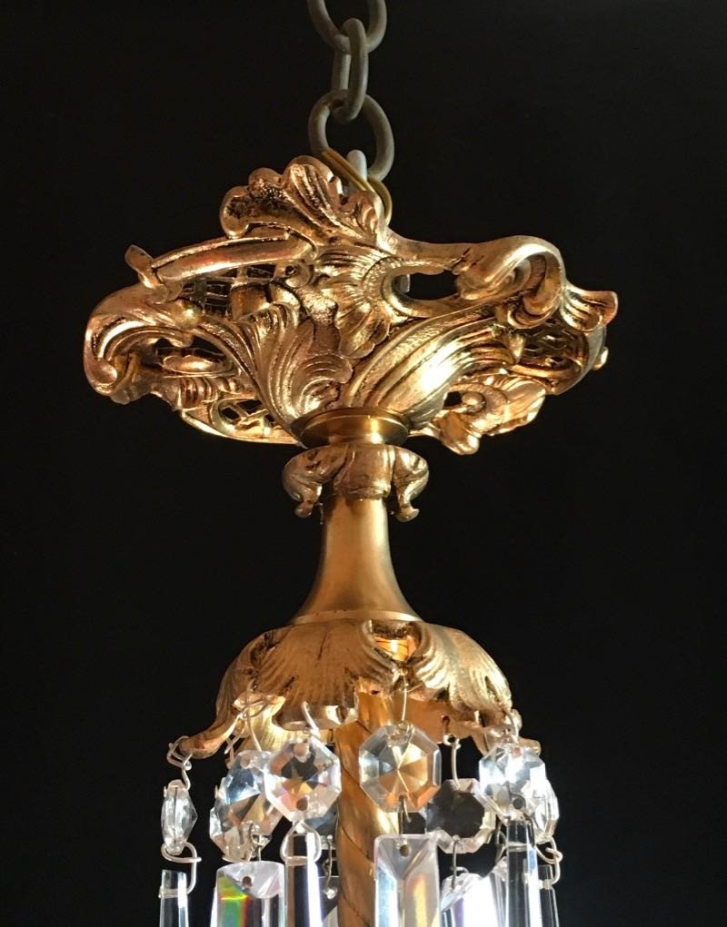 Lustre 1900 Cristaux En Cascade-photo-2